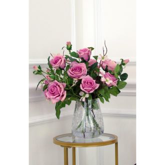 Mark Roberts Roses in Crackle Vase in Pink at Nordstrom
