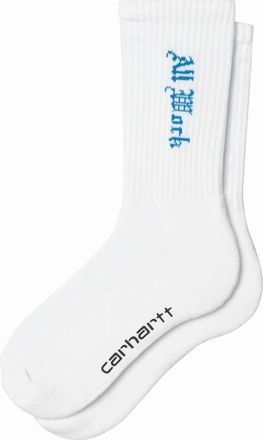 Carhartt Work in Progress Mens Carhartt WIP No Play Socks - White - Size: 16/14.5/8/15/8.5/15.5/9/13/13.5/14/6.5/7/7.5/11.5/5/12/5.5/12.5/6/3.5/3/10.5/4/11/4.5/2.5/9.5/10/One