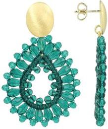 Lott. Gioielli Silk Drop Crystal Small Earrings in Light Ocean in Light Ocean Green at Nordstrom