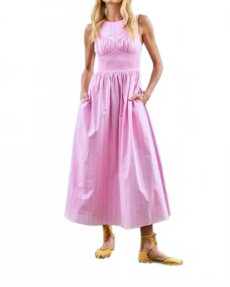 Hunter Bell Lauren Midi Dress In Watermelon Stripe