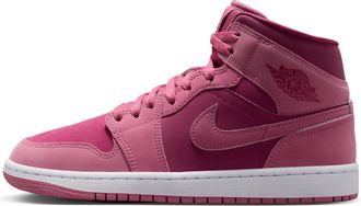 Nike Jordan Womens Air Jordan 1 Mid Shoes in Pink | BQ6472-603