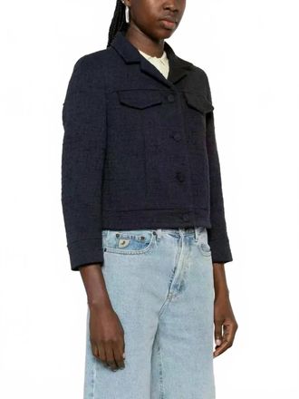 N&deg;21 Boucle Pocket Jacket In Blue