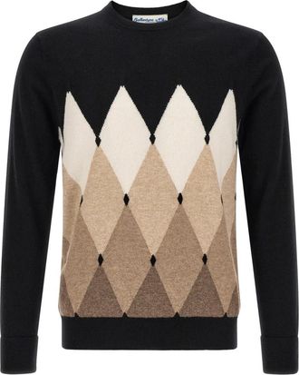 Ballantyne Crewneck Trui - Heren - Ronde hals truien - Veelkleurig - 4XL - Kasjmier - Truien & Vesten
