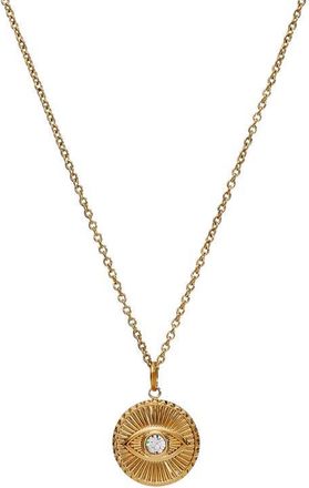 Alex and Ani Evil Eye Crystal Pendant Necklace in Gold at Nordstrom