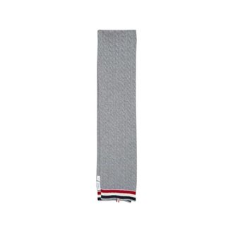 Thom Browne Sciarpa a trecce e coste - - Accessories - Donna - Grigio - ONE SIZE