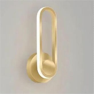 Trade Shop Applique Da Parete Led 13 w Ovale Verticale Orientabile Oro Luce Naturale 50346 - - Trade Shop Traesio