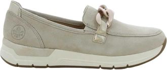 Rieker Beige Damesschoenen Stijlvol Model - Dames - Loafers - Beige - 40 EU - Schoenen