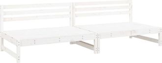 vidaXL Sof&aacute;s Centrales De Jard&iacute;n 2 Uds Madera De Pino Blanco 120x80 Cm Vidaxl
