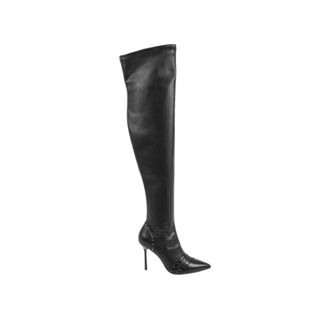Karl Lagerfeld Schoenen, Dames, Zwart, 38 EU, Leer, Sarabande Over-knee Laarzen