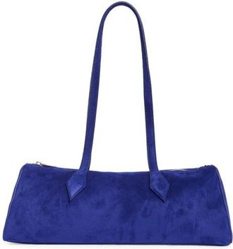 Reformation Sofia East/West Shoulder Bag in Cobalt Suede at Nordstrom