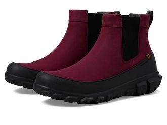Bogs Cedar Chelsea Womens Rain Boots Garnet : 10 M, Leather