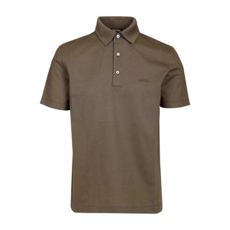 Ermenegildo Zegna Cotton Piquet Polo Shirt - male - Zegna - Polo Shirts - Brown - 2XL - Tops