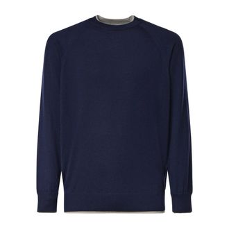 Eleventy Maglione girocollo Mag0N037 - - Knitwear - Uomo - Blu - XL