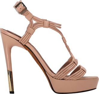 Givenchy Givenchy T-band platform sandalen in beige leer