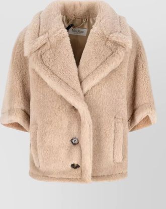 Max Mara alpaca silk cape jacket