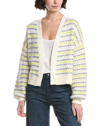 525 america Zoe Crimped Mix Cardigan