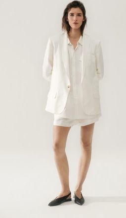 Silk Laundry TWILL MIAMI BLAZER WHITE at Nordstrom, Size X-Small Au