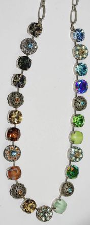 Mariana Womens Forget Me Not Necklace In Blue, Amber, Green, Brown, Taupe