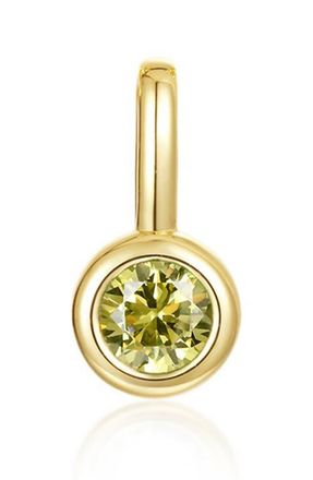 Lafonn Bezel Birthstone Charm Pendant in August - Light Green at Nordstrom