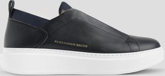Alexander Smith Wembley Slip-on Man in smooth blue leather