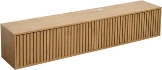 Oviala Mueble de tv mural, 160 cm de ancho estilo escandinavo, madera clara