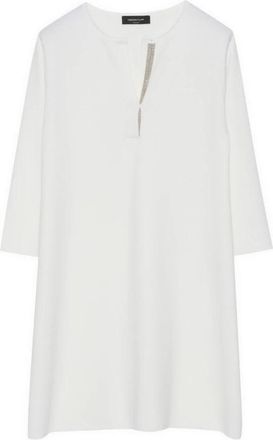 Fabiana Filippi Merino Wool Polo Jurk - Dames - Korte kleedjes - Wit - M - Wol - Kleedjes
