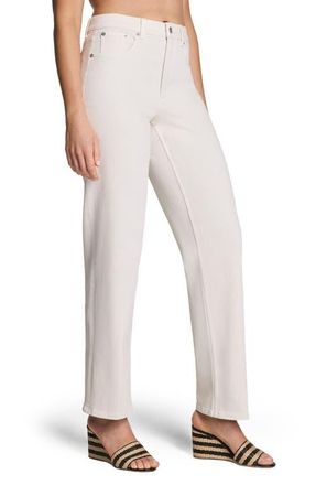 Spanx SPANXshape Authentic 360 High Waist 90s Straight Leg Jeans in Alabaster at Nordstrom, Size 1X