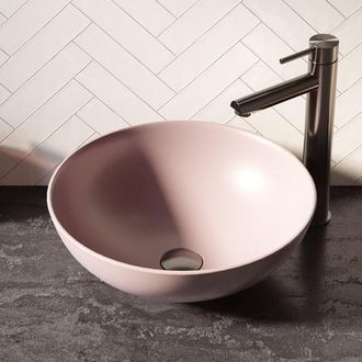 Marcel Breuer Bowl waskom - 40x40cm - rond - keramiek - mat pastel roze