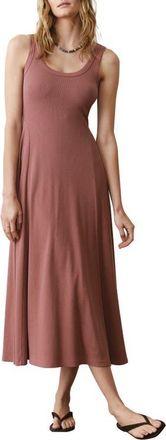 Marine Layer Lexi Rib Sleeveless Fit & Flare Mini Dress in Clay at Nordstrom, Size X-Small