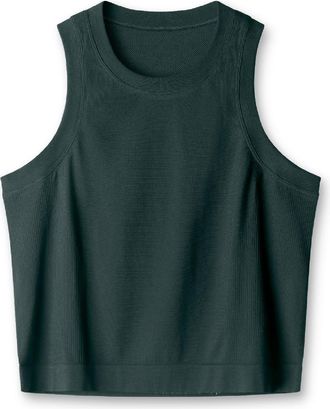 LNDR Womens Here Today Cropped Tank Top Green XS/S