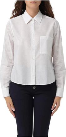 HUGO BOSS Dames, Blouses & Shirts, Wit, Maat: XL