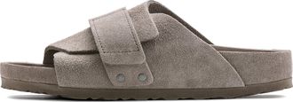 Birkenstock Kyoto Suede Leather Sandals Gray Taupe 1022316