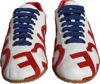 Dolce & Gabbana Multicolor Leather Logo Casual Sneakers Womens Shoes (Pre-Owned)