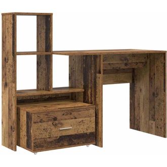 vidaXL Escritorio Con Caj&oacute;n Madera Vieja 131.5 X 50 X 106.5 Cm Vidaxl
