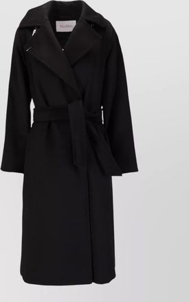 Max Mara coat belted waist wrap style mid length