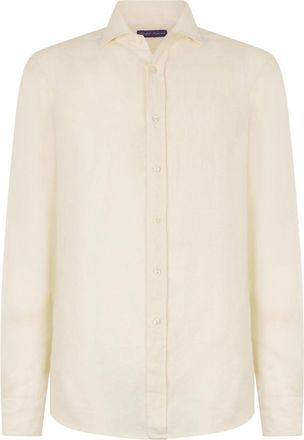 Ralph Lauren Purple Label linen shirt - men - Linen/Flax - M - White