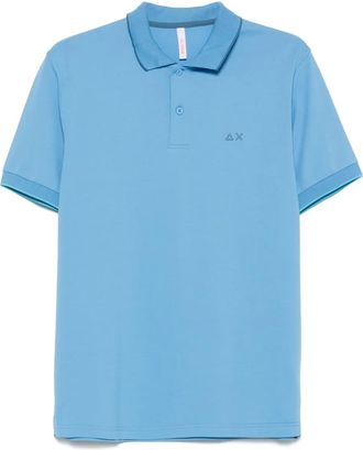 Sun 68 contrast-trim polo shirt - men - Elastane/Cotton - M - Blue