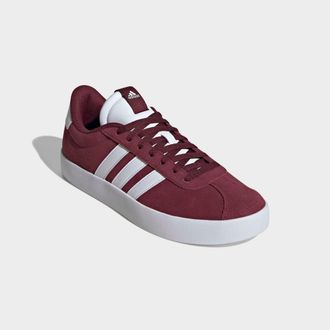 adidas Sneaker ADIDAS SPORTSWEAR VL COURT 3.0, Damen, Gr. 42,5, rot (shadow rot, cloud wei&szlig;, shadow rot), Leder, Synthetik, Schuhe Sneaker, inspiriert vom De