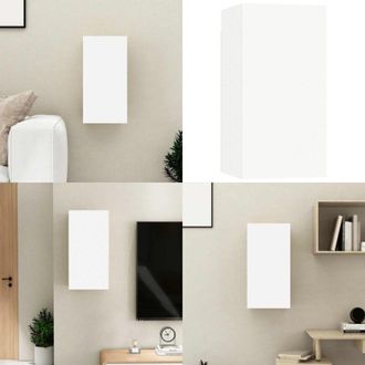 vidaXL Mobile Porta TV Bianco 30,5x30x60 cm in Legno Multistrato - Mobile TV - Armadio TV sospeso