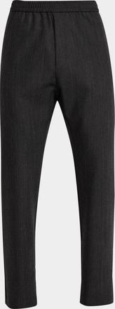 Barena Men & apos;s Flecked Flannel Stretch Pull-On Trousers