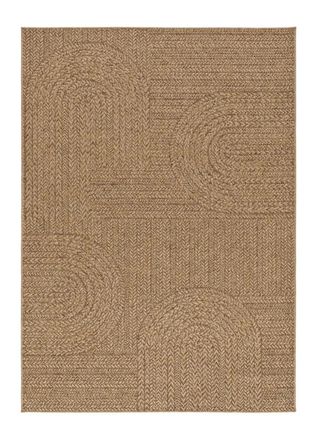Atticgo Alfombra exterior efecto yute marr&oacute;n claro 200x290 cm