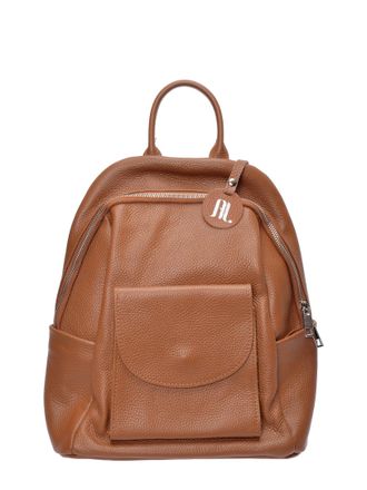 Anna Luchini Brown Rundleer Tas