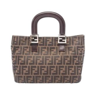 Fendi Pre-owned Handbags, female, Brown, Size: ONE SIZE Pre-owned Vintage Tote Bag