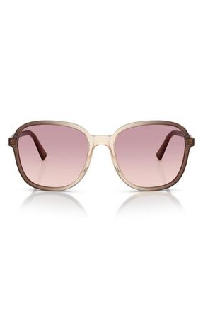 Miu Miu 58mm Polarized Pillow Sunglasses in Brown Gradient/Brown/Violet at Nordstrom