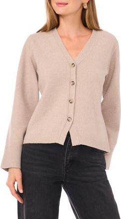 1.State V-Neck Button Front Cardigan in Light Heather Taupe at Nordstrom Rack, Size Large