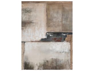 Schubiger M&ouml;bel Bild Abstrakte Komposition in Weiss und Beige