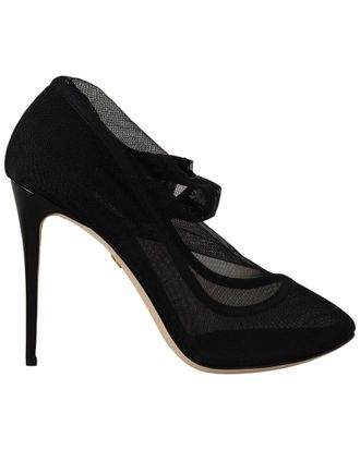 Dolce & Gabbana Stretch Sock Leather-Trim Sandal