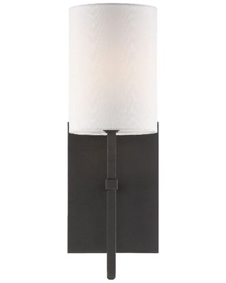 Crystorama Veronica 1-Light Black Wall Mount