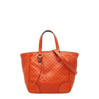 Gucci Pre-owned Handbags, female, Orange, Size: ONE SIZE Pre-owned MicroGuccissima Handbag