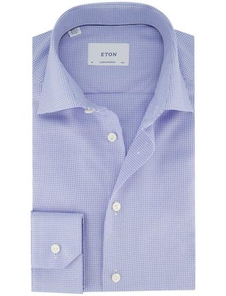 Eton overhemd Eton lichtblauw Contemporary katoen semi wide spread